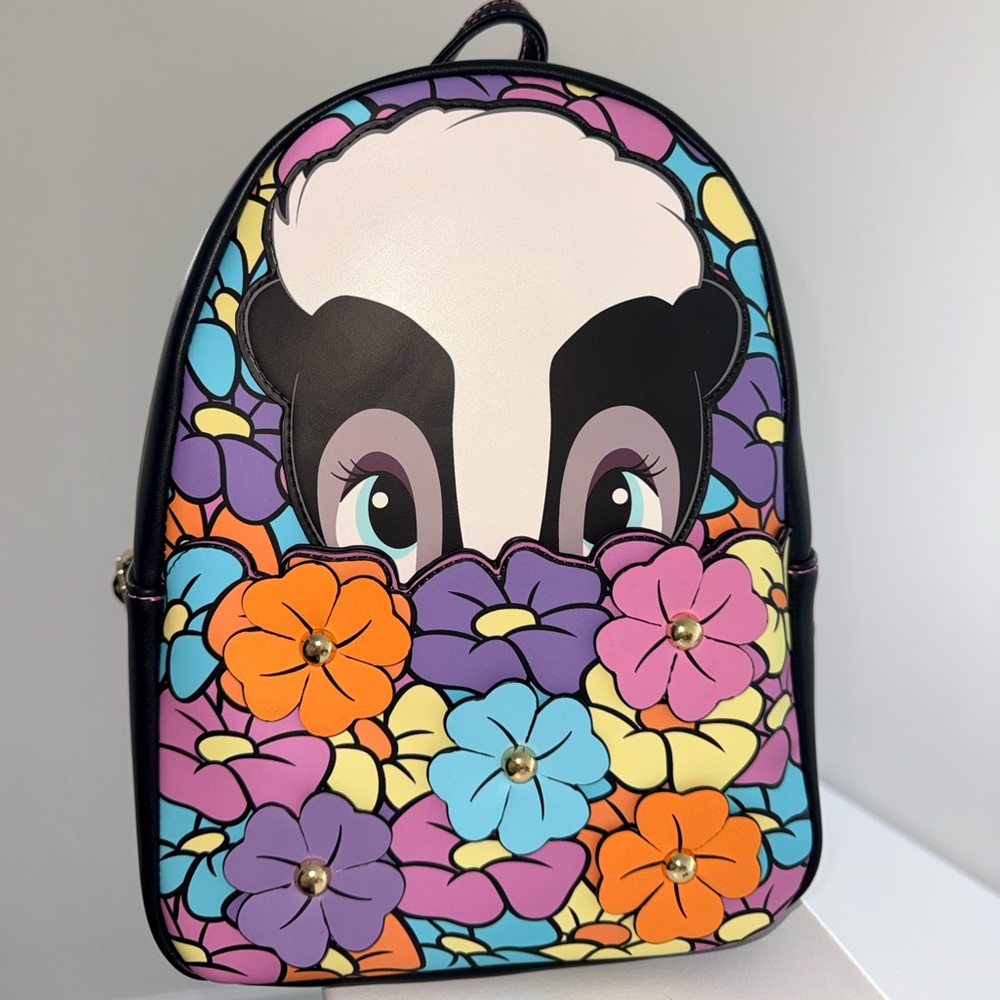 Loungefly Disney Bambi, Flower, Skunk Floral Mini Backpack